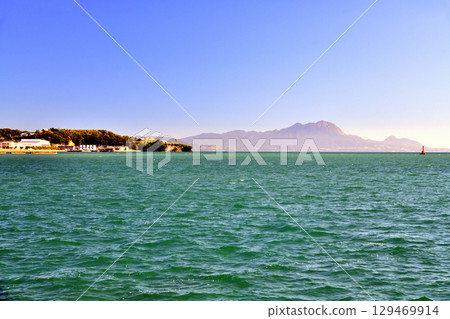 Around Amakusa City Hondo Junior High School / View of Mount Unzen-Fugen (Amakusa City, Kumamoto Prefecture) [July 2025] 129469914