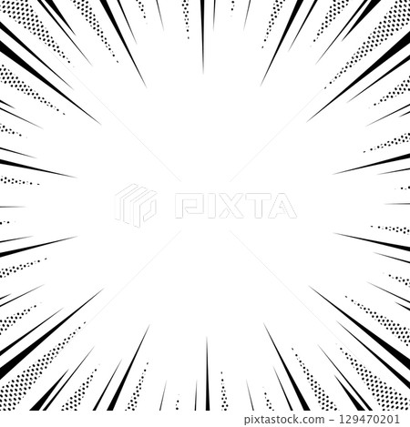 Patterned concentrated lines, background frame, pop design, square size Patterned concentrated lines, background frame, pop design, square size 129470201