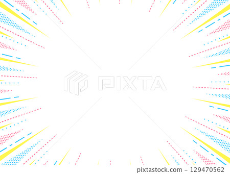 Patterned focus lines, background frames, pop designs 129470562