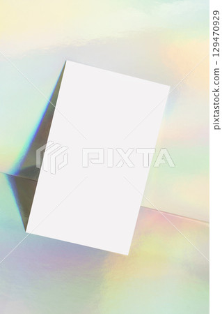 Business card mockup on aurora background 129470929