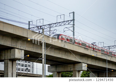 SRT Red Line, sky train in bangkok thailand 129471450