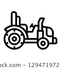 farmland tractor icon 129471972