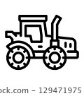 industrial tractor icon 129471975