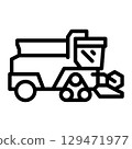 reaping harvester icon 129471977