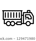 agricultural big cargo truck icon 129471980
