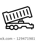 agricultural cargo trailer icon 129471981
