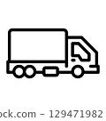 agricultural cargo truck icon 129471982