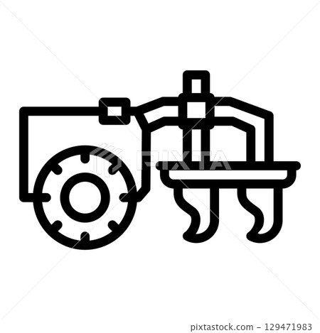 agricultural cultivator icon 129471983
