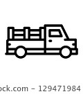 agricultural pickup truck icon 129471984