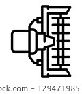 agronomy cultivator trailer icon 129471985