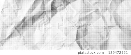 Vintage Paper Texture Background with Halftone Dots and Retro Pattern for Collage Overlay or Poster Design in Black and White. Vector. Vintage Paper Texture Background with Halftone Dots and Retro Pattern for Collage Overlay or Poster Design in Black and White. Vector. 129472331