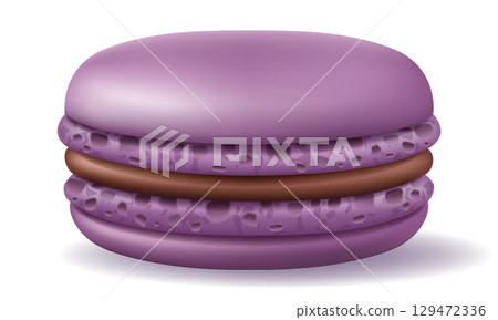macaron french dessert cookies cake cartoon vector illustration 129472336