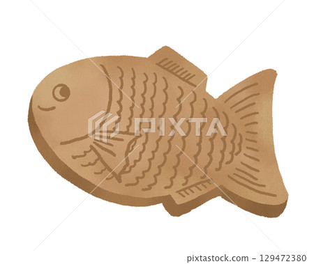 鯛魚燒的手繪插圖 鯛魚燒的手繪插圖 129472380