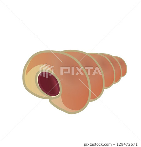 Chocolate cornet illustration Chocolate cornet illustration 129472671