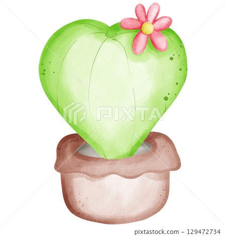 Cactus with flowers 129472734