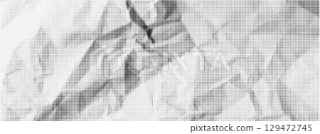 Rough Halftone Paper Texture with Vintage Dots and Torn Edges for Retro Posters or Grunge Collage Background. Vector. Rough Halftone Paper Texture with Vintage Dots and Torn Edges for Retro Posters or Grunge Collage Background. Vector. 129472745