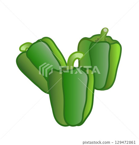 Illustration of green peppers 129472861
