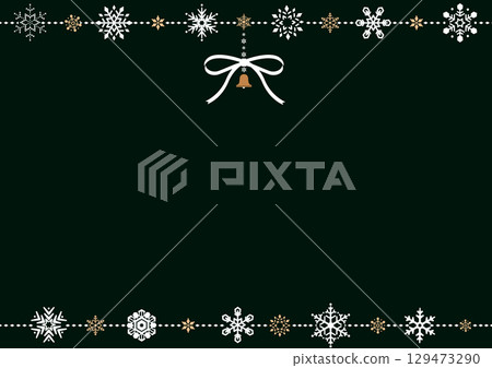 Christmas vector illustration. Christmas frame material made of snowflakes. Banner, postcard, frame Christmas vector illustration. Christmas frame material made of snowflakes. Banner, postcard, frame 129473290