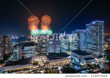 橫濱港未來夜景煙花(港未來智能節) 橫濱港未來夜景煙花(港未來智能節) 129473856