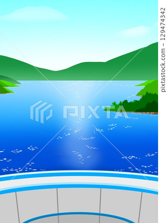 Scenery with a dam 129474342