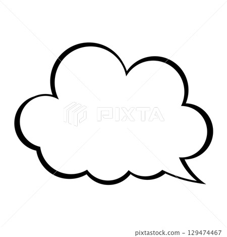 Simple speech bubble illustration - Fluffy 129474467
