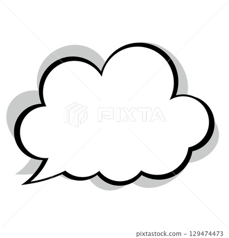 Simple speech bubble illustration - Fluffy 129474473