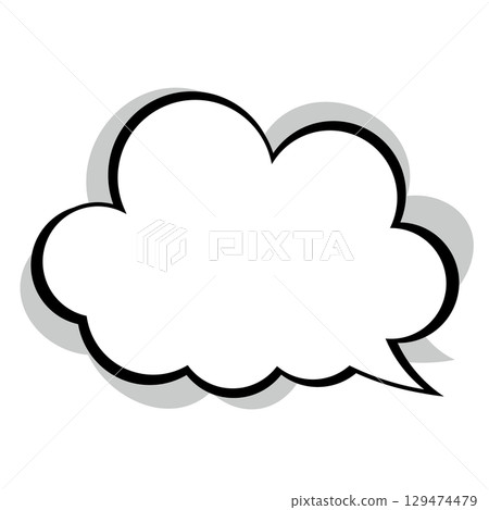 Simple speech bubble illustration - Fluffy 129474479