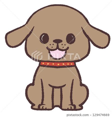 Illustration of a sitting dog Illustration of a sitting dog 129474669