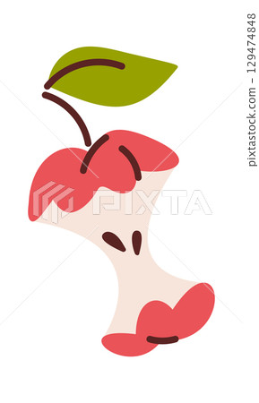 Apple leftovers waste composting material 129474848