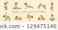 Minimalist Yoga Pose Collection for Better Living 129475146