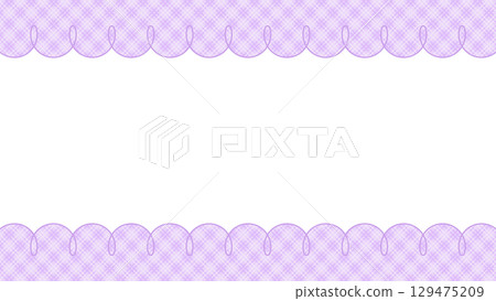 Light purple cute checkered twirl header footer 16:9 129475209