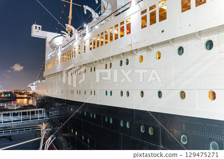 美國、星空與庫納德瑪麗皇后紀念船、洛杉磯、長灘 129475271