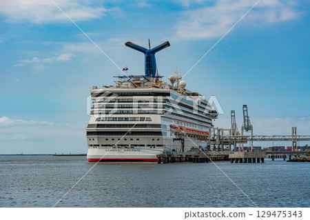 美國，藍天和豪華遊輪，洛杉磯，長灘 129475343