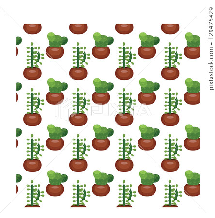 cactus, pattern, illustration, seamless, textile, wallpaper, desert, print, seamless pattern, green, graphic, mexican, botanical, fabric, drawing, no people, exotic, repetition, drawn, mexico, hand-dr 129475429