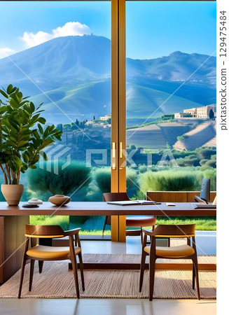 Elegant Villa in Sicily Surrounded by Rolling Hills 129475484