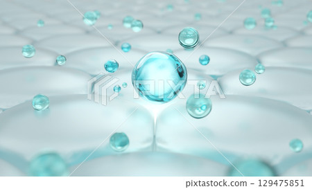 奈米透明質酸精華液滲透至肌膚深層的先進技術 CG 影像 129475851