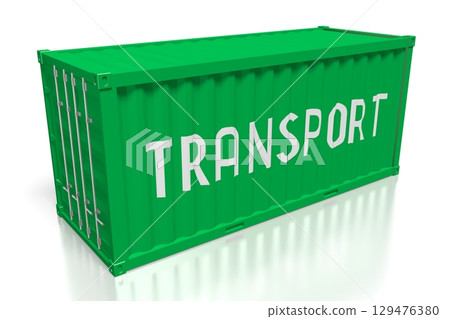Cargo container - transport concept - 3D illustration 129476380
