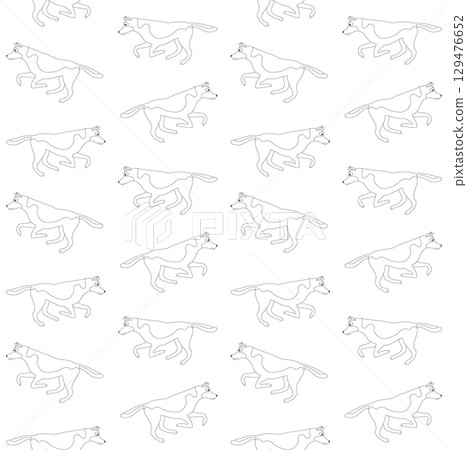 Vector seamless pattern of running shepherd dog Vector seamless pattern of running shepherd dog 129476652