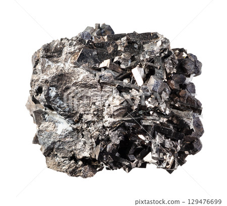 unworked natural arsenopyrite mineral cutout unworked natural arsenopyrite mineral cutout 129476699