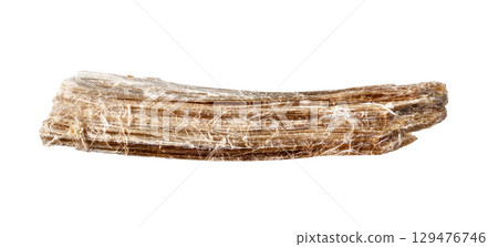natural raw chrysotile asbestos mineral cutout 129476746