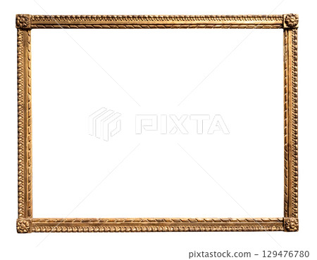 antique horizontal narrow golden painting frame 129476780