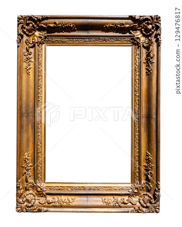 ancient vertical golden wide picture frame cutout ancient vertical golden wide picture frame cutout 129476817