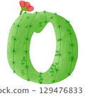 green letters of the alphabet cactus 129476833