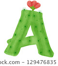 green letters of the alphabet cactus 129476835