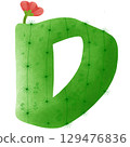 green letters of the alphabet cactus 129476836