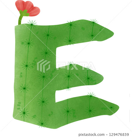 green letters of the alphabet cactus 129476839