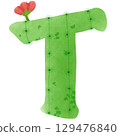 green letters of the alphabet cactus 129476840