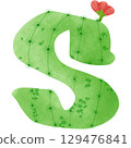 green letters of the alphabet cactus 129476841
