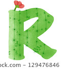 green letters of the alphabet cactus 129476846