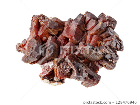 rough vanadinite natural mineral cutout on white 129476946